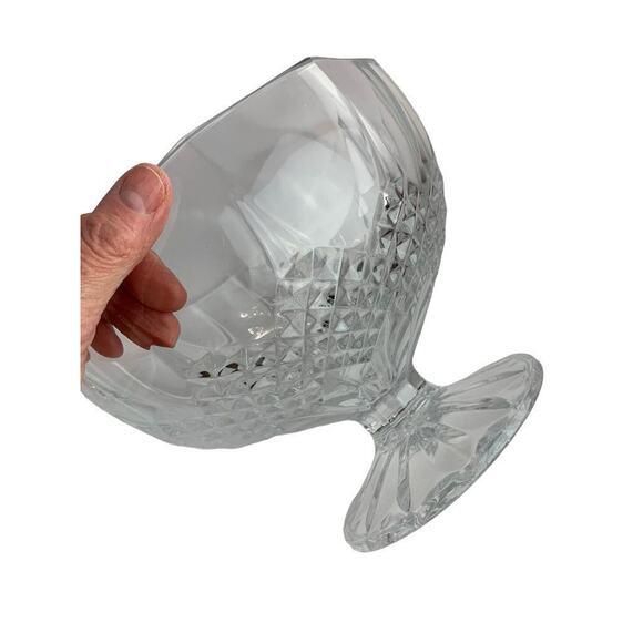 Vintage Crystal Compote Pedestal Serving Bowl and 4 Compote Dishes - Picture 5 of 10